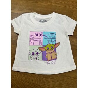 Star Wars The Child Baby Toddler T‎ Shirt White Grogu Mandalorian 18M